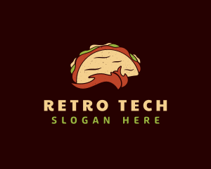 Retro Taco Snack  logo design