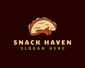 Retro Taco Snack  logo design