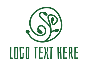 Green Tree - Green Organic Plant logo design