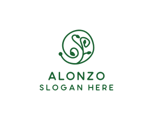 Green Organic Plant logo design