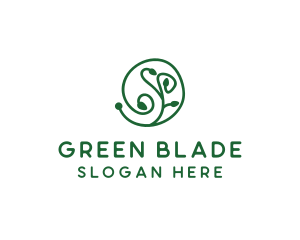 Green Organic Plant logo design