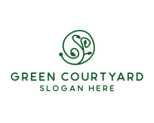 Green Organic Plant logo design