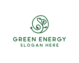 Green Organic Plant logo design