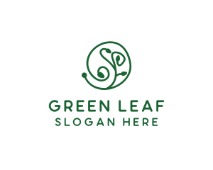 Evergreen - Green Organic Plant logo design