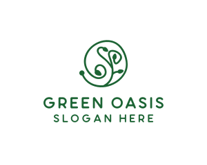 Succulent - Green Organic Plant logo design