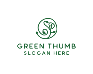 Green Organic Plant logo design