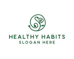 Green Organic Plant logo design