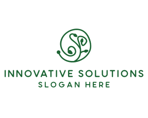 Green Organic Plant logo design