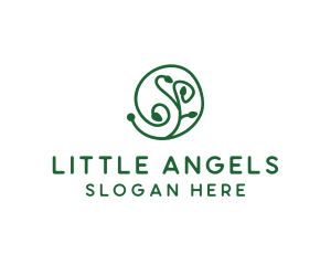 Green Organic Plant logo design