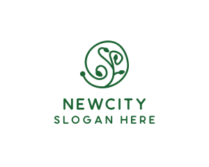 Green Organic Plant logo design