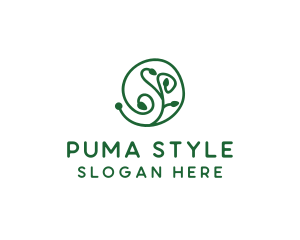 Green Organic Plant logo design