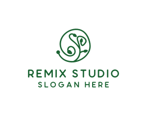 Green Organic Plant logo design