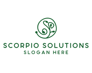 Green Organic Plant logo design