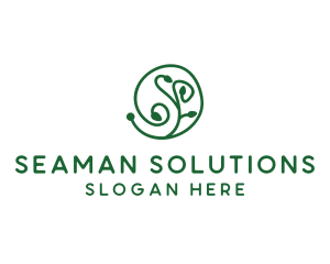 Green Organic Plant logo design