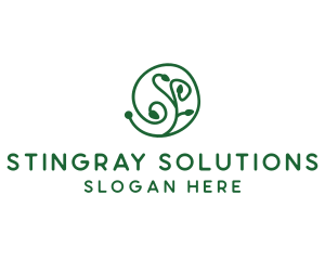 Green Organic Plant logo design