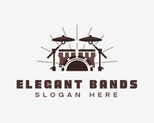 Drums Drummer Band logo design