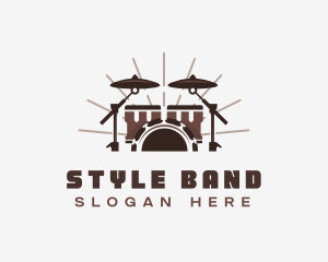 Drums Drummer Band logo design