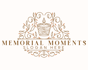 Commemoration - Candle Leaf Spa logo design