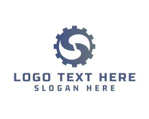 Factory - Cog Letter S logo design