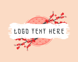 Cherry Blossom Flower Logo