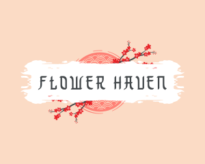 Cherry Blossom Flower logo design