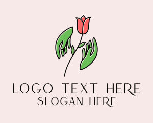 Florist - Rose Hand Gardener logo design