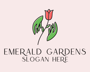 Rose Hand Gardener logo design