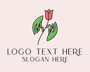 Dermatology - Rose Hand Gardener logo design