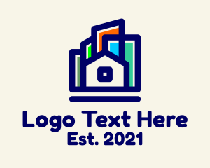 Home Builder - Multicolor Urban House logo design