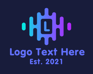 Letter - Music Wave Letter logo design
