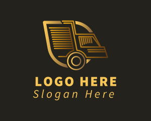 Delivery Truck - Gold Delivery Truck logo design