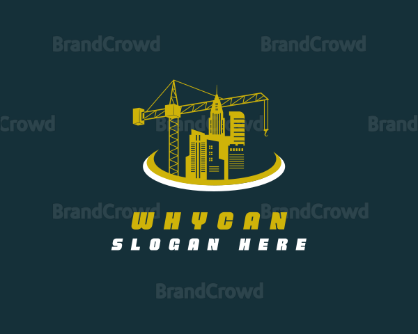 Construction Crane Building Logo