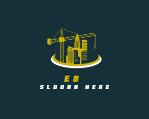 Construction Crane Building Logo