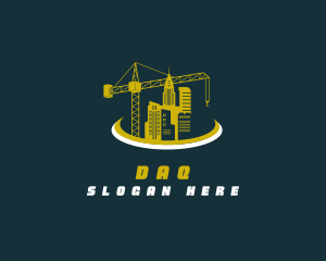 Construction Crane Building Logo