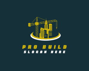 Construction Crane Building logo design