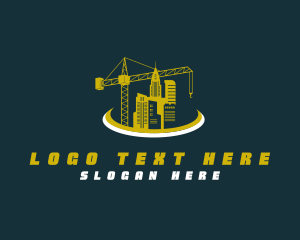 Construction Crane Building Logo