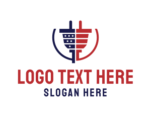 Vote - American Electric Plug logo design