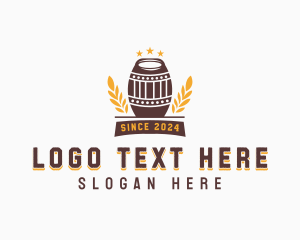 Tulip Glass - Beer Barrel Brewery logo design