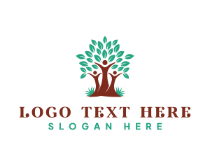 Human - Family Nature Tree logo design