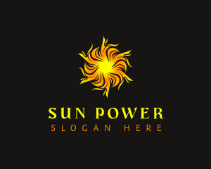 Sun Mandala Swirl logo design