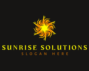 Sun Mandala Swirl logo design