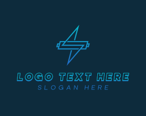 Electrical - Battery Power Lightning logo design