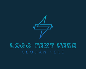 Lightning - Battery Power Lightning logo design