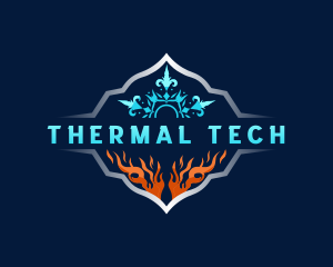 HVAC Thermal Ice Fire logo design