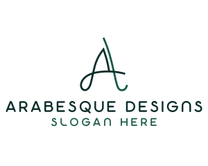 Monoline Curve Interior Design logo design