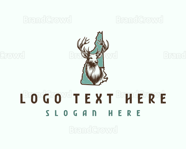 Antler Deer Wildlife Logo