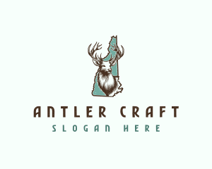 Antler Deer Wildlife logo design