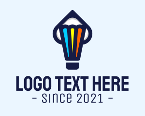 Writer - Colorful Shuttlecock Pencil logo design
