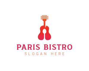 Acoustic Guitar Restaurant logo design