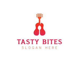 Acoustic Guitar Restaurant logo design